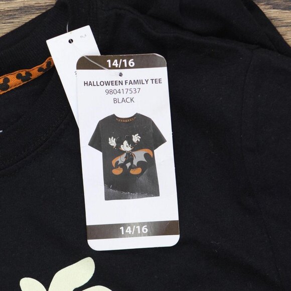 NWT Disney Mouse Boys Halloween Glow In The Dark T-Shirt 980417537 10/12 Black - Picture 5 of 5